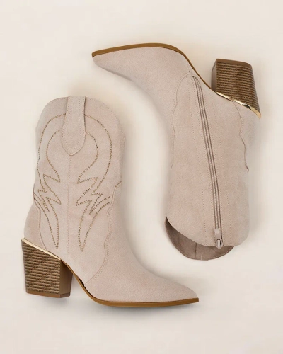 Royalfashion Women's cowboy boots with heels Konoko