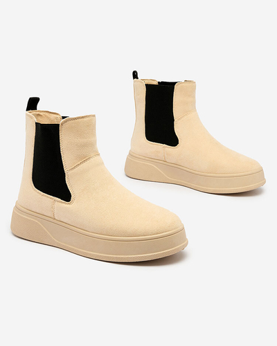 Royalfashion Beige women's boots a'la snow boots Uteris