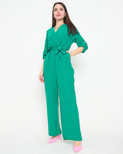 Women's green long jumpsuit - Clothing
