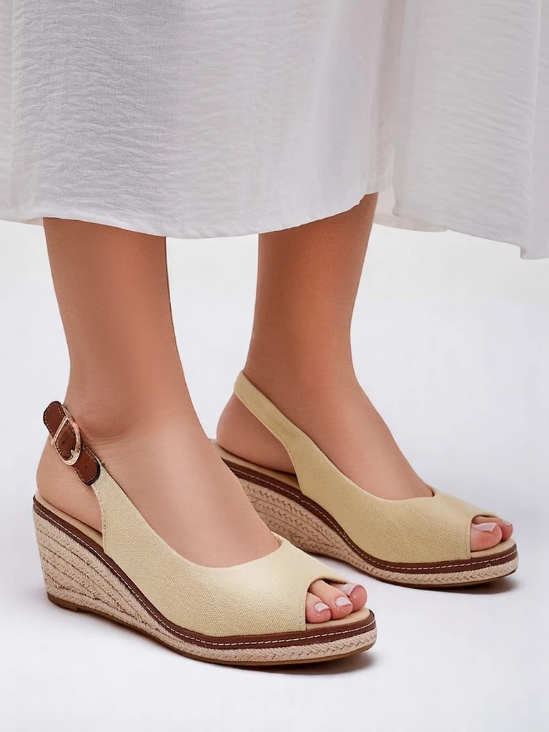 Royalfashion Women's wedge sandals open toe Tafenis