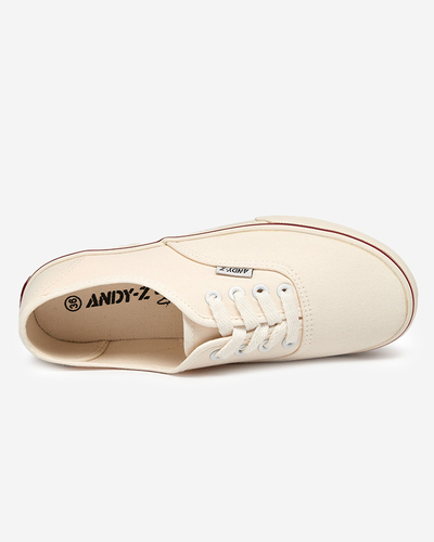 Бело-кремовые женские кроссовки Isyia - Обувь