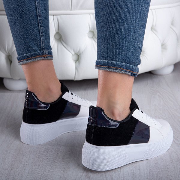 Черно-белые спортивные туфли на платформе Des - Обувь