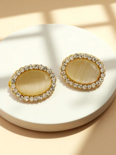 Royalfashion Клипсы для женщин с кристаллами и цирконием