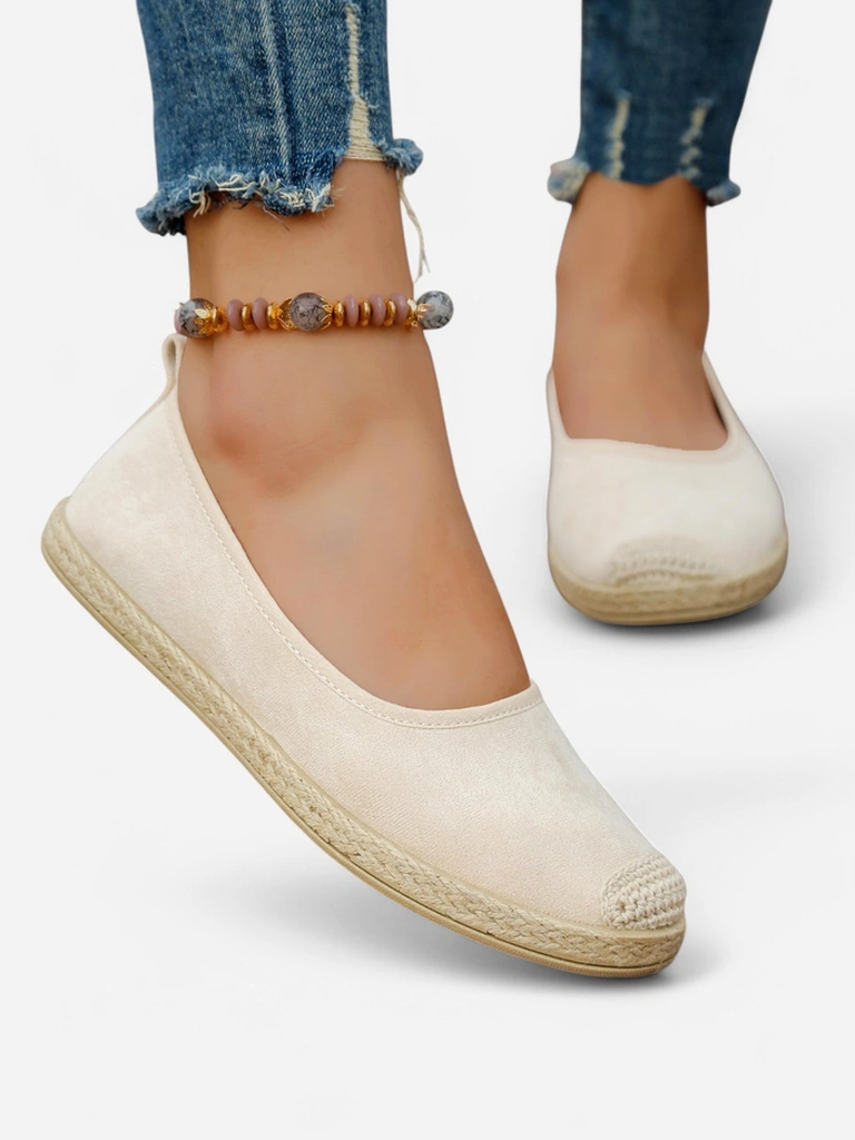 Royalfashion Sieviešu ekoloģiskās zamšādas espadrilles Aroles