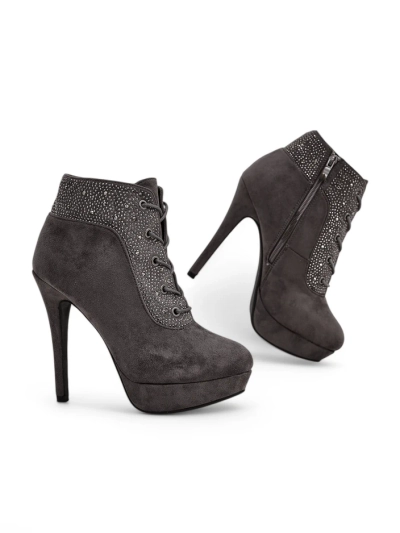 Royalfashion Women's ankle boots with rhinestones Efelolo