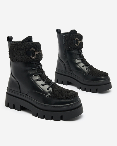 Royalfashion Women's boots with sheepskin Faeltone