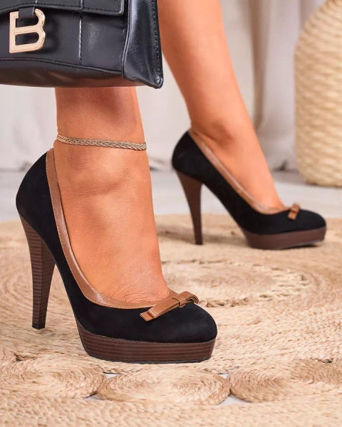 Melni sieviešu augstpapēžu sūkļi Zistin- Footwear