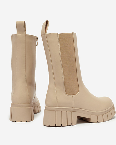 Women's beige high insulated boots Otika - Footwear