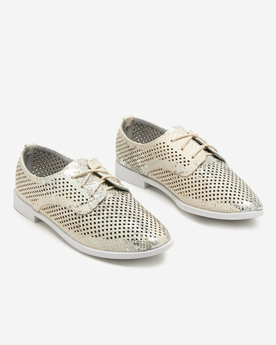 OUTLET Light green women's openwork half shoes Kotniso - Footwear