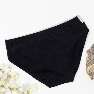Women's Black Cotton Briefs - Underwear