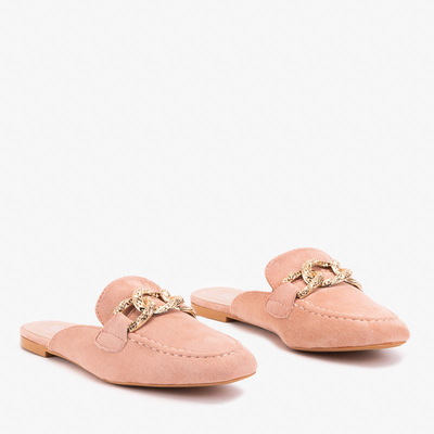 Розовые тапочки а-ля мокасины Gabbu- Shoes