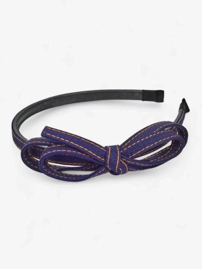 Royalfashion Matu stīpiņa ar loku Džinsa stilā