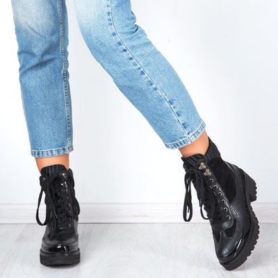 Black Viper animal print post bags - Footwear