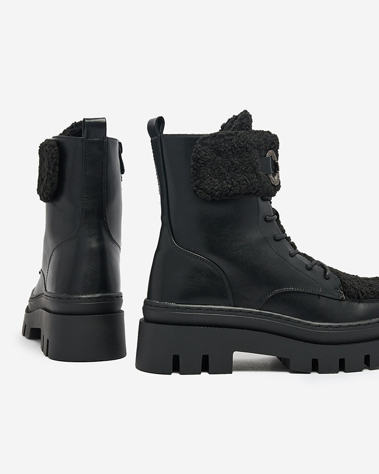 Royalfashion Women's boots with sheepskin Faeltone