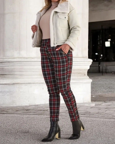 Royalfashion Warmed sieviešu tegingu bikses PLUS SIZE