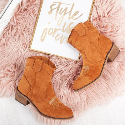 Brown low-heeled cowboy boots Toronto - Footwear 1