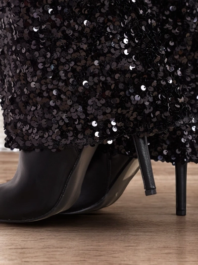 Женские высокие сапоги Royalfashion с цирконами Endove