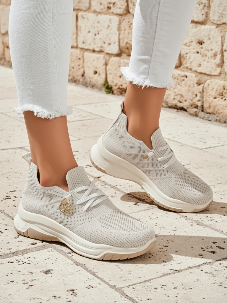 Royalfashion Slip-on stila sieviešu auduma sporta apavi Teletta