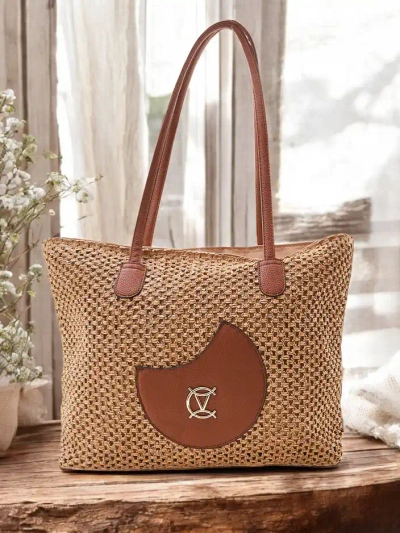 Royalfashion Large straw women's summer bag