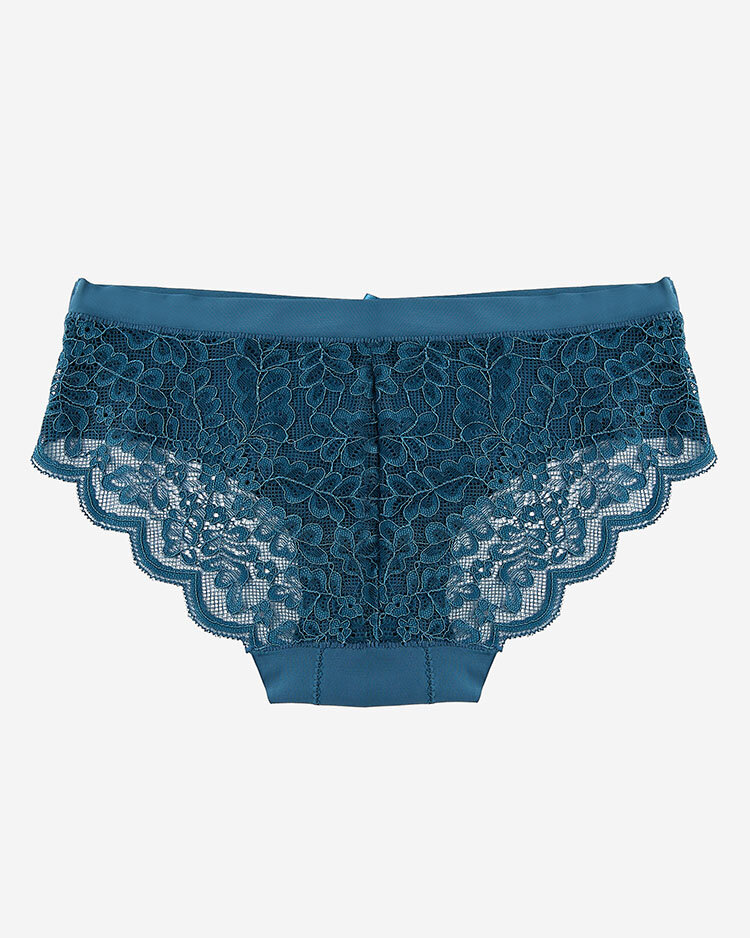 Royalfashion Navy blue lace bra briefs