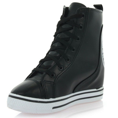 Black sneakers on Lasegreta wedge - Footwear 1