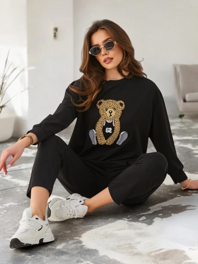 Royalfashion Women's viscose set with a bear