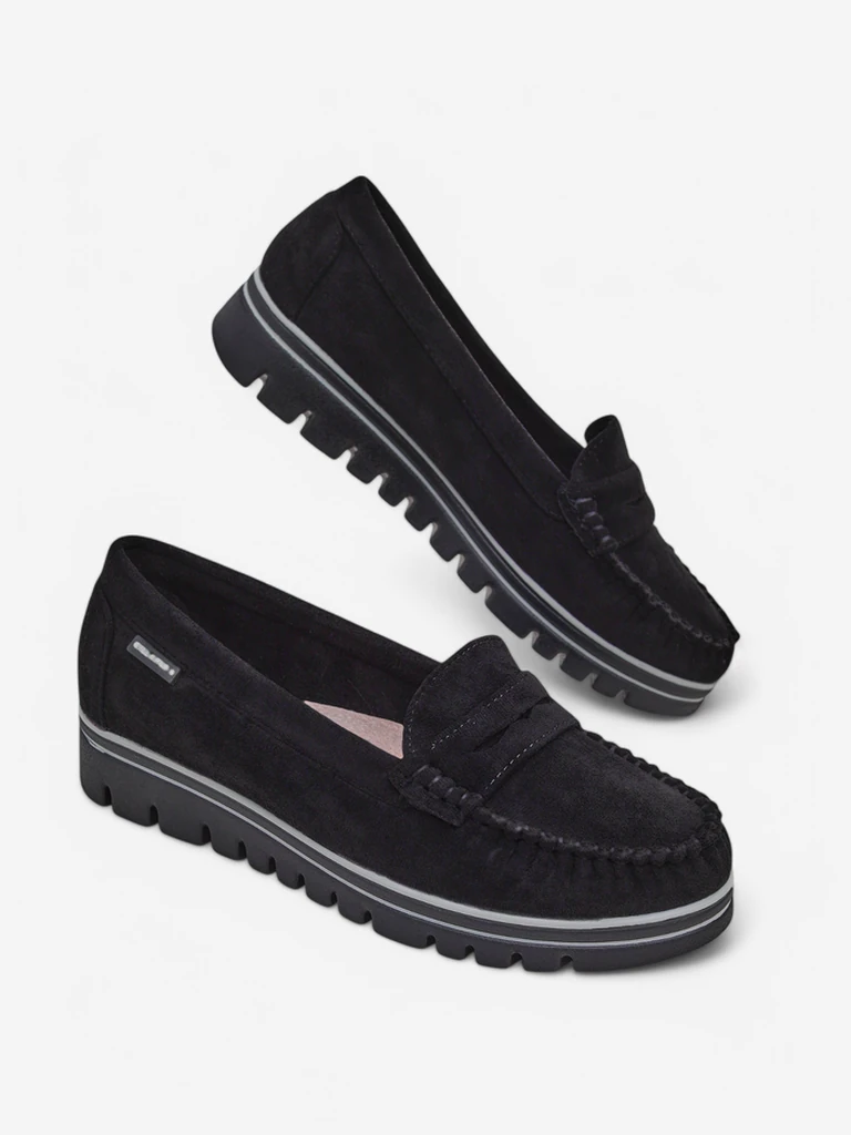 Sabella Черные Мокасины из Экокожи