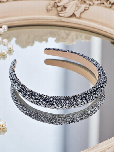 Royalfashion matu lenta ar rhinestones un pērlēm Bianka