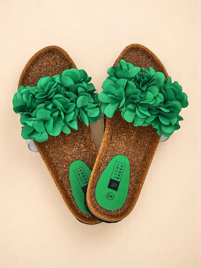 Royalfashion Women's Flip-Flops with Flowers Flora Soft