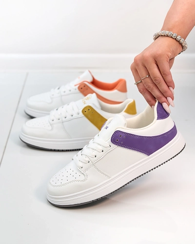 Royalfashion Balti un violeti sieviešu sporta apavi Elevace