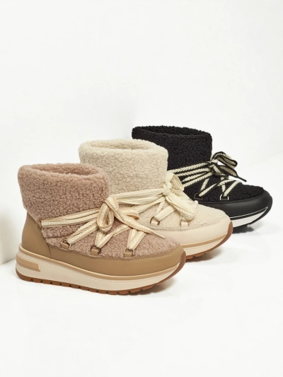 Buty a'la śniegovce damskie z kožuškem Verruna