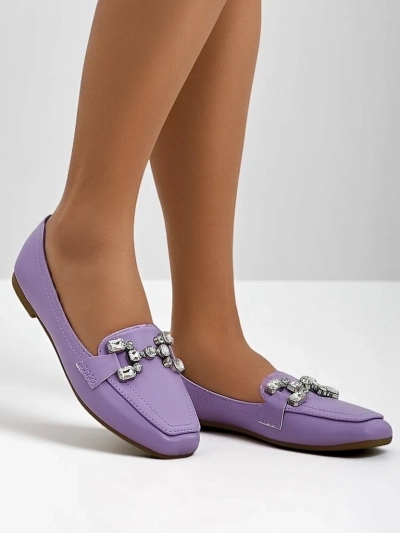 Royalfashion Sieviešu mokasīni ar rhinestones Lecilla