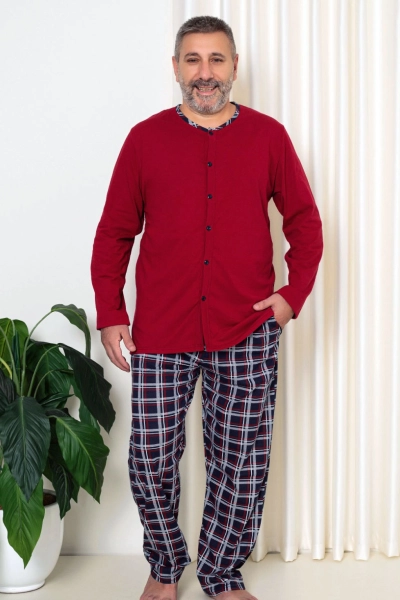 Royalfashion Men's Cotton Checkered Pajamas PLUS SIZE