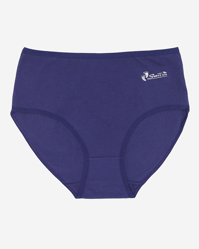 Navy blue women's briefs, briefs PLUS SIZE- Underwear