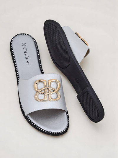 Royalfashion Women's Flat Sole Flip Flops Aura Gold