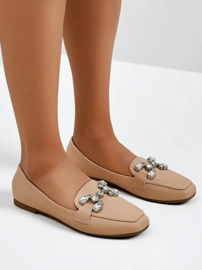 Royalfashion Women's moccasins with rhinestones Lecilla