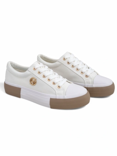Women's white Aurelio Canvas sneakers