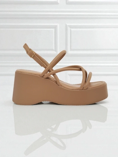 Royalfashion Sandały damskie na koturnie Skyline Straps