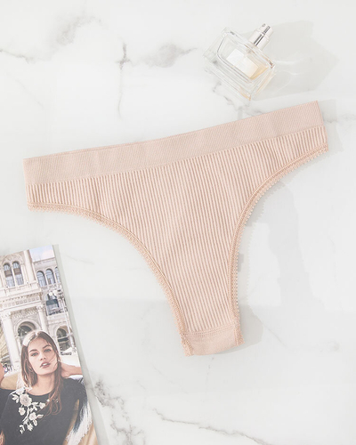 Royalfashion Bēšas krāsas biksītes ar krūšturi sievietēm