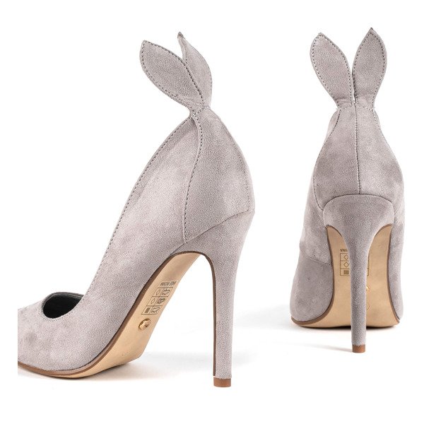 Szare szpilki z uszkami Felisiti- Obuwie