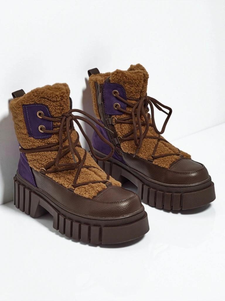 Women's ankle boots with fur Cindora