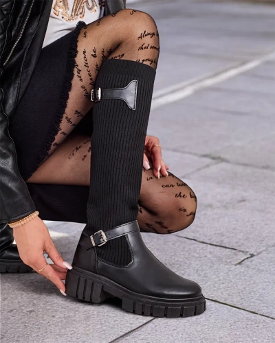 Royalfashion Sieviešu ielaiņošanas zābaki Bizirre