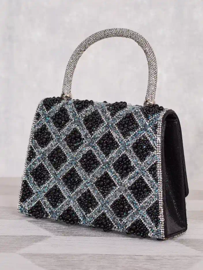 Royalfashion Small women's handbag adorned with zirconia and pearls