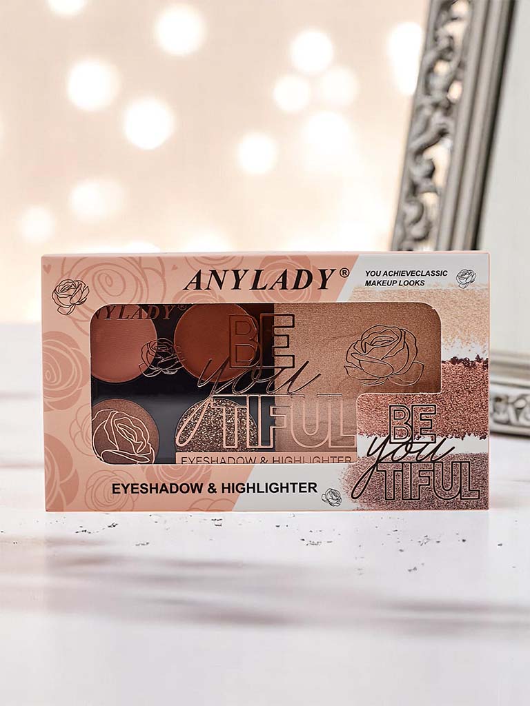 Палитра из 4 теней для век с блестками и хайлайтером Ruby Glamour