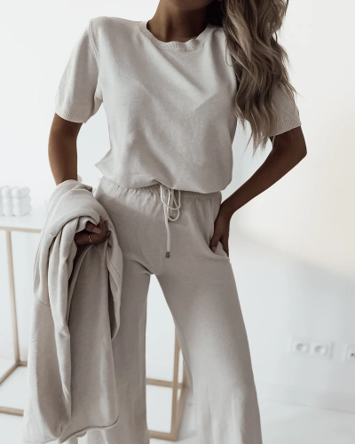 Royalfashion Bēšs sieviešu trīsdaļīgs komplekts