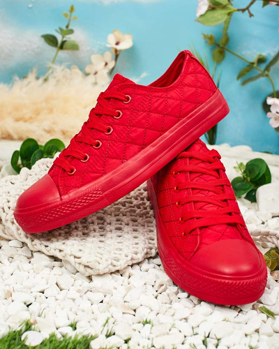 Stella Women's Red Fabric Sports Summer Sneakers