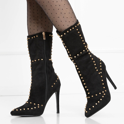 Black women's high stiletto boots Rashiou - Footwear