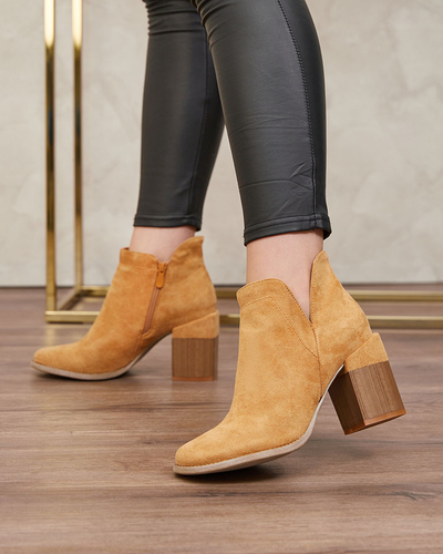 Royalfashion Camel women's Ricteas stiletto boots