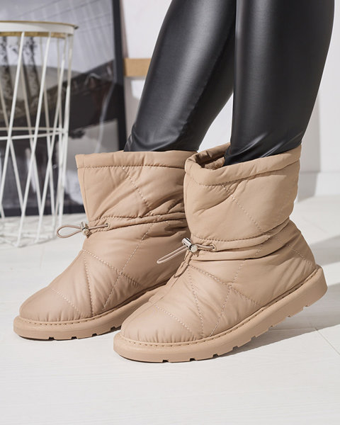Light brown women's insulated boots a'la snow boots Kaliolen - Footwear