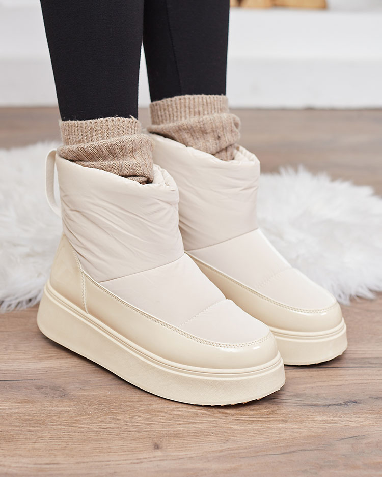 Royalfashion Beige Maderta sieviešu sniega zābaki